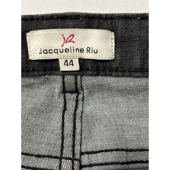 Jacqueline Riu Women's 44 Black Denim Jeans Straight leg Sexy Casual Everyday - Picture 3 of 8